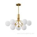Modern Opal Glass Ball Ceiling Chandelier For Home